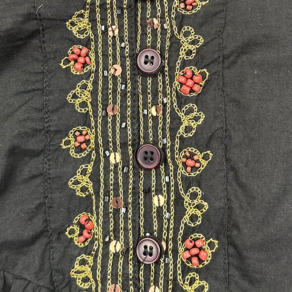 The Vermont Country Store 100% Cotton Embroidered/Beaded Dress Women's Size 2X - Picture 6 of 10